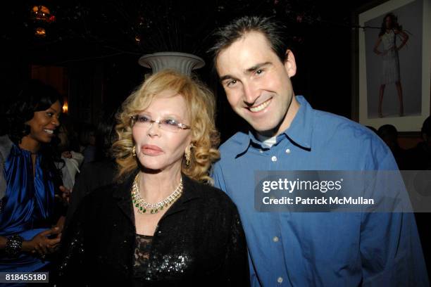 Monique Van Vooren and Sean Stone attend DOUGLAS HANNANT and AVENUE Celebrate The New Decade at The Plaza Hotel on January 12, 2010 in New York City.