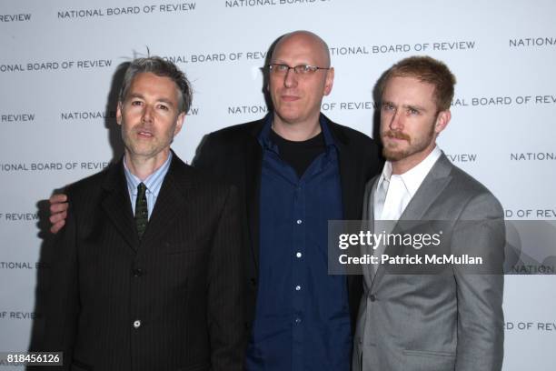 Adam Yauch, Oren Moverman and Ben Foster attend THE NATIONAL BOARD OF REVIEW OF MOTION PICTURES AWARDS GALA at Cipriani 42nd St. On January 12, 2010...