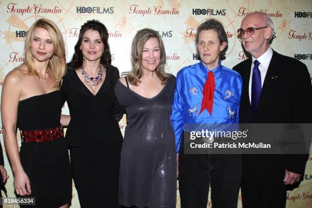 Claire Danes, Julia Ormond, Catherine O'Hara, Dr. Temple Grandin and Mick Jackson attend HBO FILMS Host the New York Premiere of TEMPLE GRANDIN at...