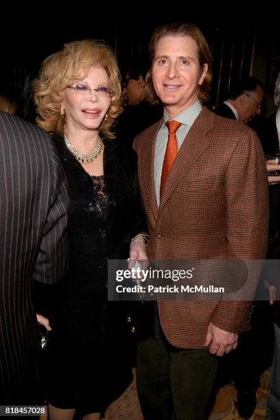 Monique Van Vooren and Eric Javits attend DOUGLAS HANNANT And AVENUE Celebrate New Decade At The Plaza at The Plaza on January 12, 2010 in New York...