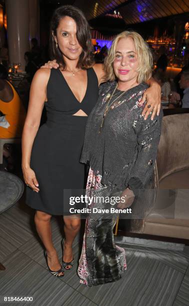 Lisa Moorish and Brix Smith-Start attend the launch of Quaglino's Q Legends Summer Series featuring special guests The Commitments on July 18, 2017...