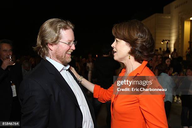 Writer/Director Andrew Stanton and Sigourney Weaver at the World Premiere of Disney-Pixar's 'WALL-E' on June 21, 2008 at the Greek Theatre in Los...