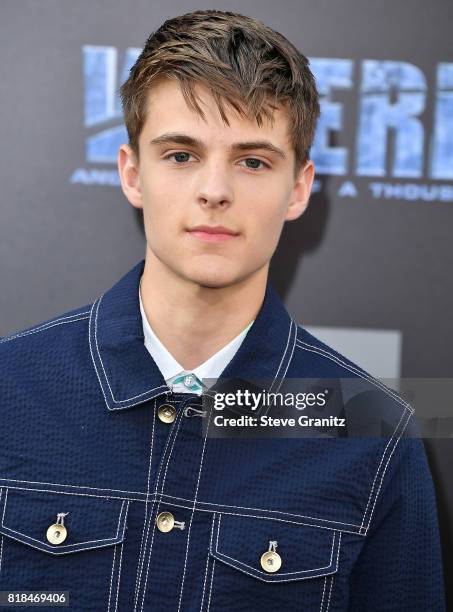 Corey Fogelmanis arrives at the Premiere Of EuropaCorp And STX Entertainment's "Valerian And The City Of A Thousand Planets" at TCL Chinese Theatre...