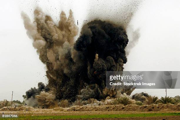 six gbu-38 bombs exploding on impact. - rubble explosion stock pictures, royalty-free photos & images