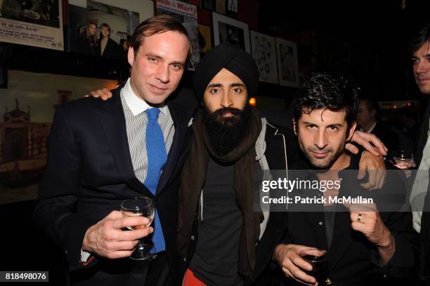 Paul Sevigny, Waris Ahluwalia, Andre Andre attend INTERVIEW celebrates Patrick McMullan's 20th Anniversary at Elaine's on February 10, 2009 in New...
