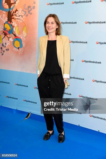 Christiane Paul attends the exhibition opening 'Judith Milberg: Aus der Mitte' at HypoVereinsbank Charlottenburg on July 18, 2017 in Berlin, Germany.
