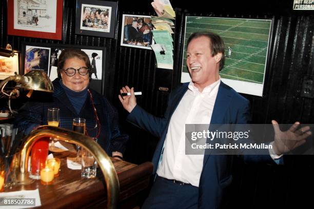 Elaine Kaufman, Patrick McMullan attend INTERVIEW celebrates Patrick McMullan's 20th Anniversary at Elaine's on February 10, 2009 in New York City.