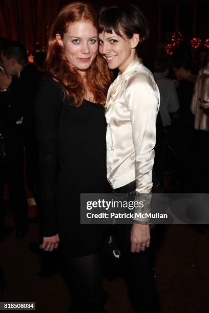 Jessica Joffe, Jennifer Meyer attend The Launch of SASHA LAZARD'S "Myth of Red" Concert Series at the Top of The Standard Hotel on December 09, 2009...