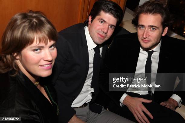 Cameron Goodyear, JC Chandor, Duke Merriman attend The Launch of SASHA LAZARD'S "Myth of Red" Concert Series at the Top of The Standard Hotel on...