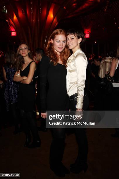 Jessica Joffe, Jennifer Meyer attend The Launch of SASHA LAZARD'S "Myth of Red" Concert Series at the Top of The Standard Hotel on December 09, 2009...