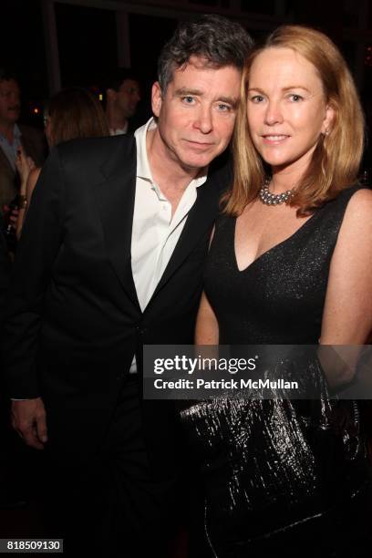 Jay McInerny, Anne Hearst attend The Launch of SASHA LAZARD'S "Myth of Red" Concert Series at the Top of The Standard Hotel on December 09, 2009 in...