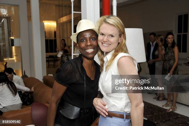 Marguerite Desir and Katherine Merrill attend QUINTESSENTIALLY ESTATES presents Cocktail Reception and Preview of The Ritz Carlton Residences at L.A....