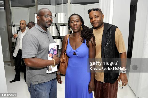 Marvin Benson, Averlyn Archer and Cedric Leake attend QUINTESSENTIALLY ESTATES presents Cocktail Reception and Preview of The Ritz Carlton Residences...