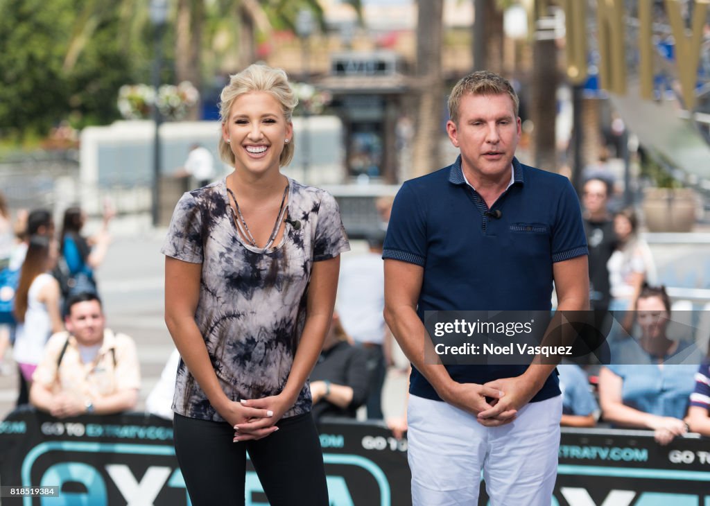 Dean Unglert, Todd And Savannah Chrisley Visit "Extra"