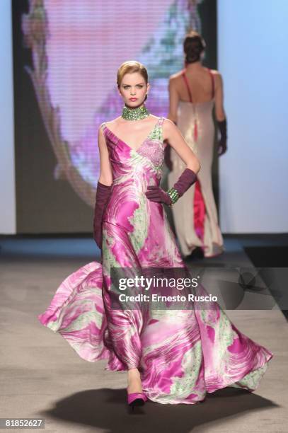 Model walk the runway during Ettore Bilotta Haute Couture fashion show as part of Rome fashion week in Santo Spirito in Sassia on July 7, 2008 in...