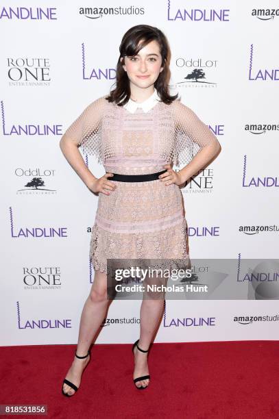 Abby Quinn attends the "Landline" New York Premiere at The Metrograph on July 18, 2017 in New York City.