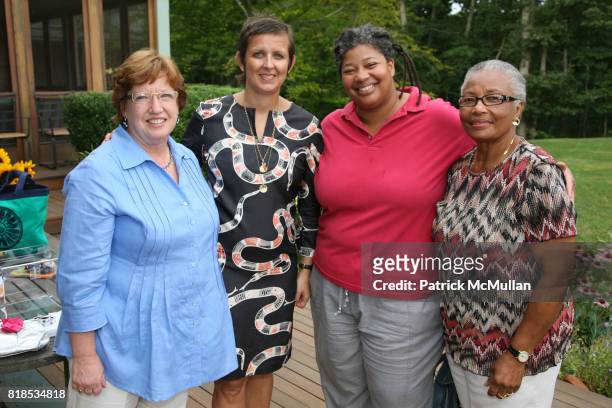 Marian Conway, Frances Pennington, Cheryl Smith and Eleanor Smith attend GINA HARMAN and TORY BURCH celebrate the partnership of ACCION USA and the...