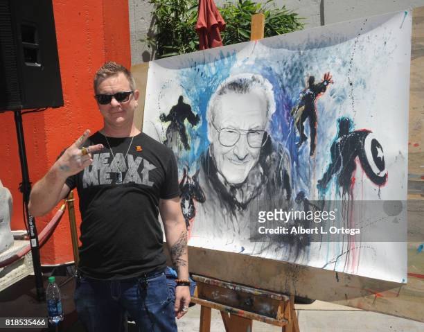 Artist Rob Prior at Stan Lee Hand And Footprint Ceremony held at TCL Chinese Theatre IMAX on July 18, 2017 in Hollywood, California.