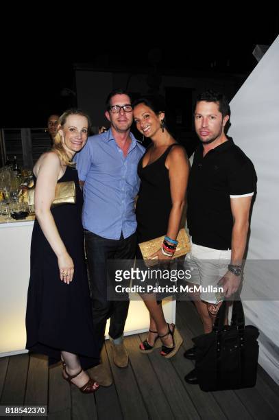 Joanna Goldstein, Stephen Keefe, Emma Snowdon-Jones and David Gruning attend Sunset Over the Hudson DAVID YURMAN Annual Rooftop Party at the David...