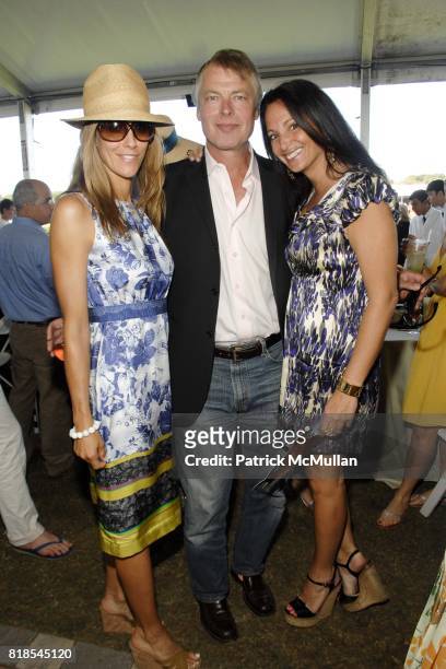 Cristina Cuomo, Richard Johnson and Emma Snowdon-Jones attend David Yurman hosts luncheon on Grand Prix Sunday at The Hampton Classic on September 5,...
