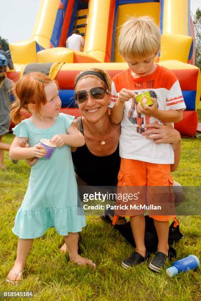 Macy Falco, Edie Falco and Anderson Falco attend Albert Einstein College of Medicine 2010 Wild West Carnival presented by Marquis Jet at Ross Lower...