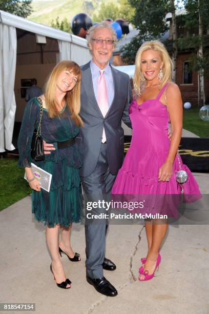 Heather Harmon, Bill Miller and Amy Phelan attend ASPEN ART MUSEUM hosts artCRUSH 2010 at Aspen Art Museum on August 6, 2010 in Aspen, CO.