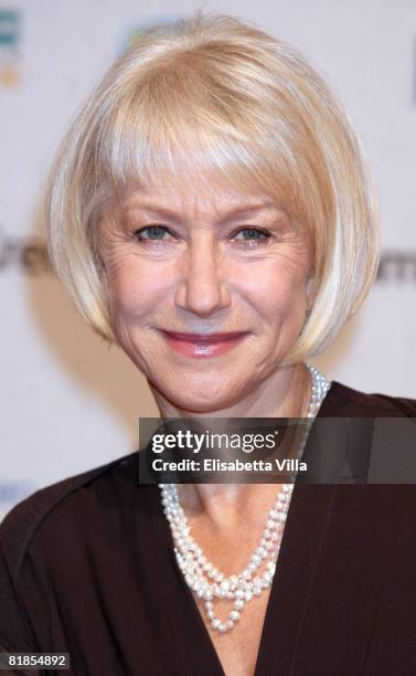 British actress Helen Mirren attends the second day of Roma Fiction Fest 2008 on July 8, 2008 in Rome, Italy.