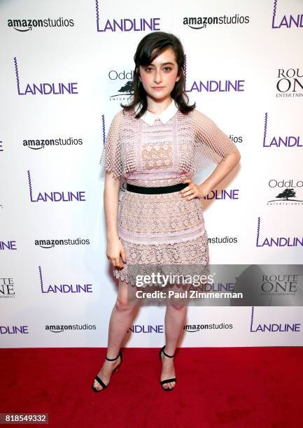 Abby Quinn attends "Landline" New York premiere at The Metrograph on July 18, 2017 in New York City.