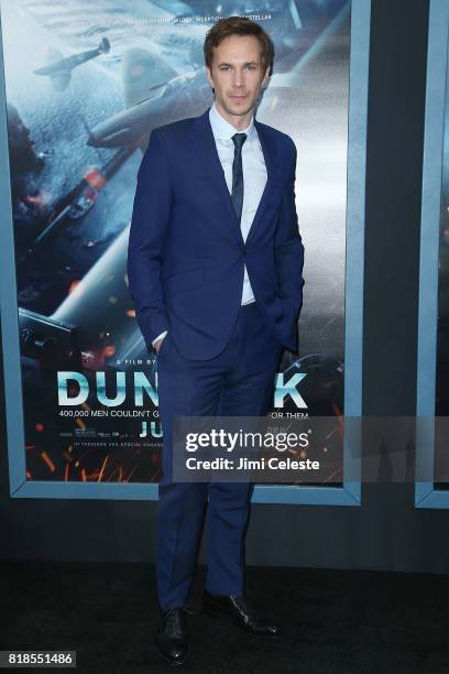 James D'Arcy attends the US premiere of "Dunkirk" at AMC Loews Lincoln Square IMAX on July 18, 2017 in New York City.