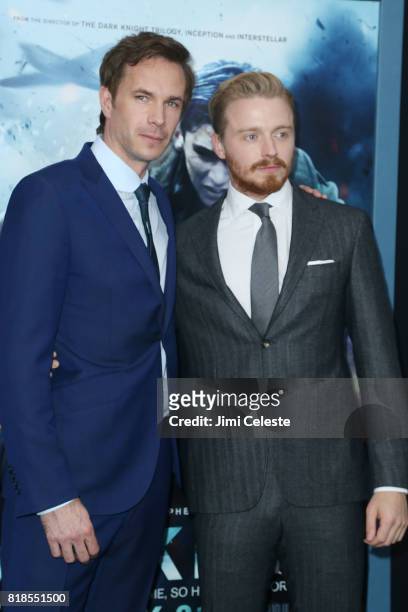 James D'Arcy and James Lowden attend the US premiere of "Dunkirk" at AMC Loews Lincoln Square IMAX on July 18, 2017 in New York City.