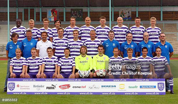 The team of VfL Osnabrucke Assimiou Toure, Mathias Surmannm Paul Thomik, Gaetano Manno, Marvin Braun, Marcel Schuon, Thomas Cichon, Mathias Heidrich,...