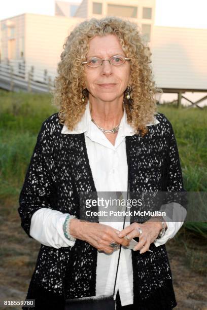 Barbara Kruger attends GUILD HALL SUMMER GALA, CELEBRATING THE OPENING OF THE BARBARA KRUGER EXHIBITION at the Guild Hall on August 13, 2010 in East...