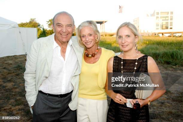Steve Jacobson, Linda Lindenbaum and Susan Jacobson attend GUILD HALL SUMMER GALA, CELEBRATING THE OPENING OF THE BARBARA KRUGER EXHIBITION at the...