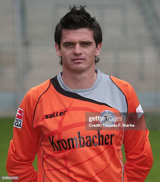 Rowen Fernandez poses during the Bundesliga 1st Team Presentation of Arminia Bielefeld at the Schueco Arena on July 8, 2008 in Bielefeld, Germany.