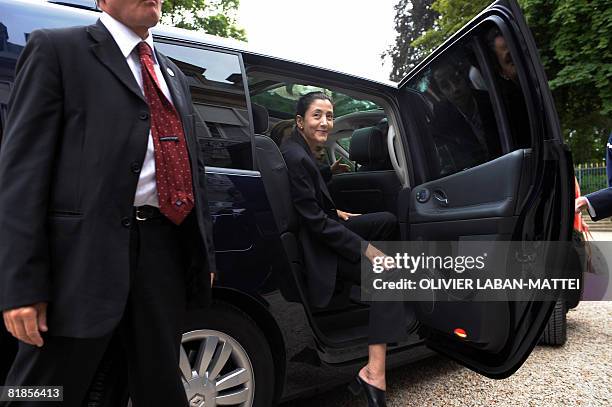 French-Colombian politician Ingrid Betancourt arrives to attend a ceremony in her honor on July 08, 2008 at the French Senate in Paris, nearly a week...