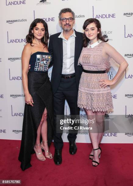 Jenny Slate, John Turturro, and Abby Quinn attends the New York premiere of 'Landline' at The Metrograph on July 18, 2017 in New York City.