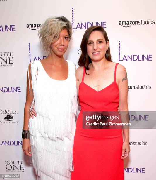 Elisabeth Holm and Gillian Robespierre attend "Landline" New York premiere at The Metrograph on July 18, 2017 in New York City.