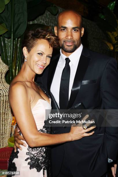 Gugu Mbatha-Raw and Boris Kodjoe attend HBO EMMY After Party at Pacific Design Center on August 29, 2010 in West Hollywood, CA.