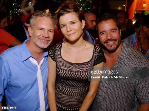 Gerald McCullouch, Lauren LoGiudice and Armando Marrero attend 2010 GLAAD Manhattan at 230 Fifth Rooftop on August 3, 2010 in New York.