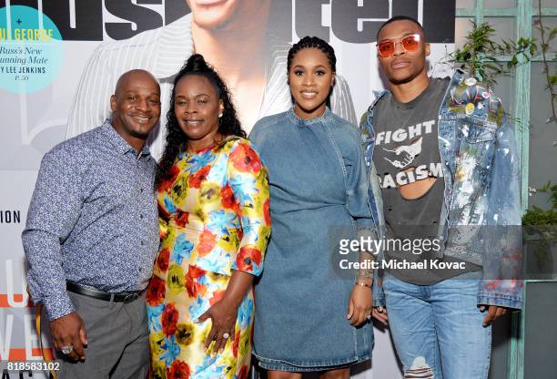 Russell Westbrook Jr., Shannon Horton, Nina Earl, and Sports Illustrated Fashionable 50 honoree Russell Westbrook at Sports Illustrated 2017...