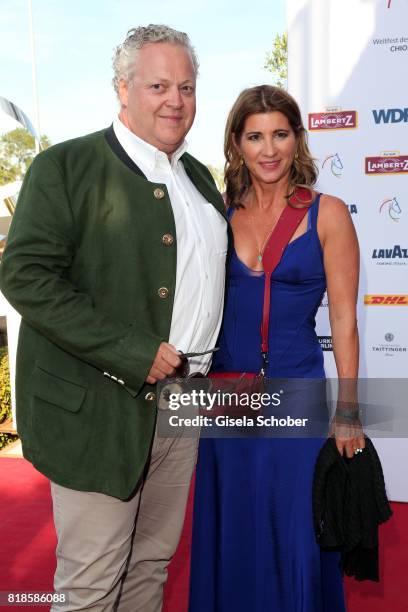 Frank Asbeck and wife Susanne Asbeck-Muffler during the media night of the CHIO 2017 on July 18, 2017 in Aachen, Germany.