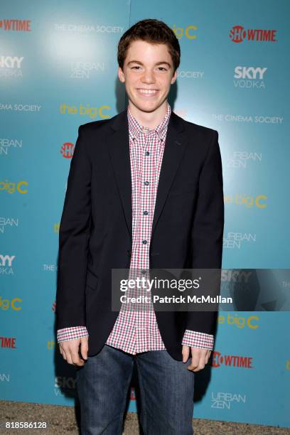 Gabriel Basso attends SHOWTIME with The Cinema Society Present a Screening of "THE BIG C" at Private Residence on August 7, 2010 in East Hampton, NY.