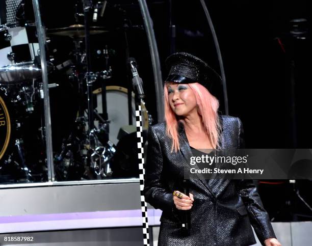 Cyndi Lauper performs at Northwell Health at Jones Beach Theater on July 18, 2017 in Wantagh, New York.