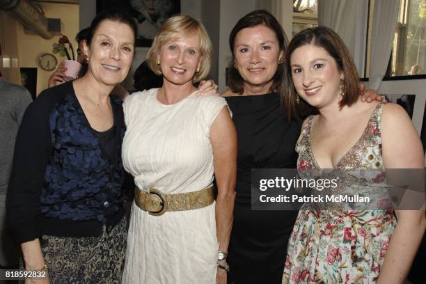 Barbara Evans-Butler, Ann Sather, Victoria Ghilaga and Katherine Martini attend "WITH LOVE, EMILE GHILAGA", Emilie Ghilaga Dress Collection, LAUNCH...