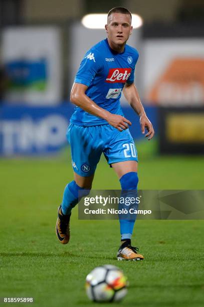 Piotr Zielinski of SSC Napoli in action during the pre-season friendly football match between Carpi FC and SSC Napoli.