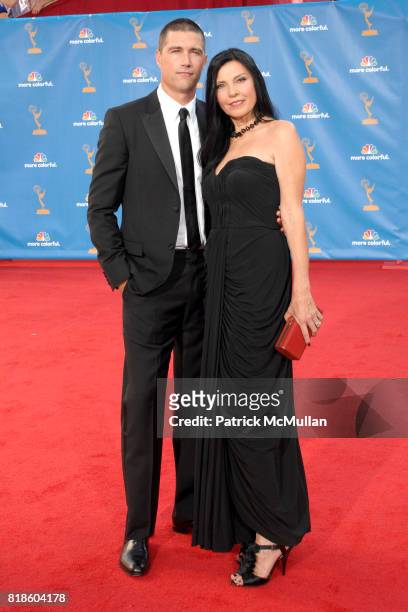 Matthew Fox and Margherita Ronchi attend 62nd Annual Primetime Emmy Awards - Arrivals at Nokia Theatre LA Live on August 29, 2010 in Los Angeles, CA.