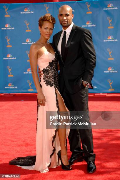 Nicole Ari Parker and Boris Kodjoe attend 62nd Annual Primetime Emmy Awards - Arrivals at Nokia Theatre LA Live on August 29, 2010 in Los Angeles, CA.