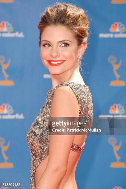 Maria Menounos attends 62nd Annual Primetime Emmy Awards - Arrivals at Nokia Theatre LA Live on August 29, 2010 in Los Angeles, CA.