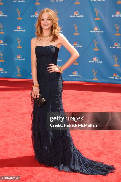 Jayma Mays attends 62nd Annual Primetime Emmy Awards - Arrivals at Nokia Theatre LA Live on August 29, 2010 in Los Angeles, CA.