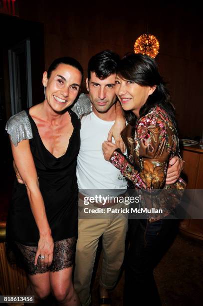 Charlotte Sarkozy, Andre and Barbara Bui attend CHARLOTTE SARKOZY hosts celebration of BARBARA BUI's visit to New York at the Boom Boom Room at the...